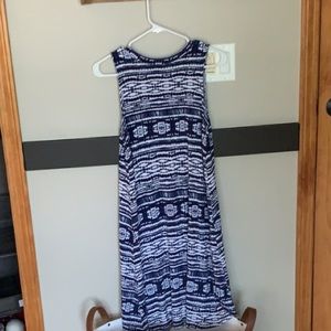 Blue and white dress